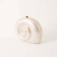 Milky White Acrylic Solid Color Oval main image 5