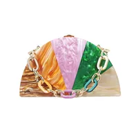 Orange Acrylic Color Block Semicircle main image 4