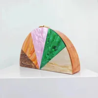 Orange Acrylic Color Block Semicircle main image 5