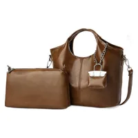 Women's PU Solid Color Vintage Style Classic Style Square Zipper Buckle Bag Sets main image 2