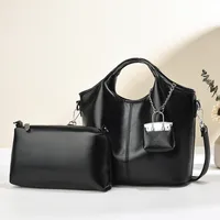 Women's PU Solid Color Vintage Style Classic Style Square Zipper Buckle Bag Sets main image 3