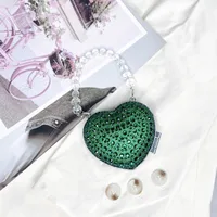 Women's Mini Acrylic Heart Shape Streetwear Heart-shaped Magnetic Buckle Shoulder Bag Handbag sku image 5