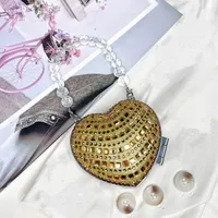 Women's Mini Acrylic Heart Shape Streetwear Heart-shaped Magnetic Buckle Shoulder Bag Handbag sku image 9