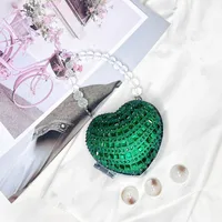 Women's Mini Acrylic Heart Shape Streetwear Heart-shaped Magnetic Buckle Shoulder Bag Handbag sku image 11