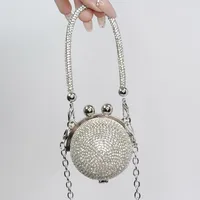 Women's Mini Metal Solid Color Streetwear Tassel Round Magnetic Buckle Shoulder Bag sku image 1