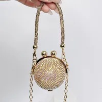 Women's Mini Metal Solid Color Streetwear Tassel Round Magnetic Buckle Shoulder Bag sku image 6