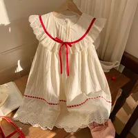 Girl'S Casual Simple Style Streetwear Solid Color Cotton Girls Dresses main image 1
