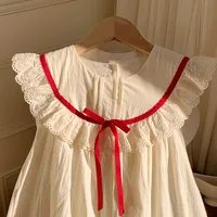 Girl'S Casual Simple Style Streetwear Solid Color Cotton Girls Dresses main image 2
