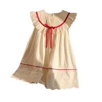 Girl'S Casual Simple Style Streetwear Solid Color Cotton Girls Dresses main image 5