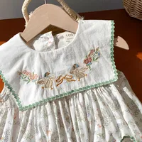 Girl'S Cute Simple Style Animal Leaf Cotton Girls Dresses main image 2