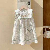 Girl'S Cute Simple Style Animal Leaf Cotton Girls Dresses main image 3