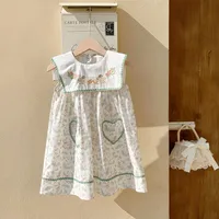 Girl'S Cute Simple Style Animal Leaf Cotton Girls Dresses sku image 4