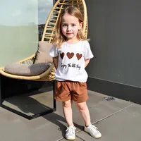 Girl'S Casual Slogan Heart Shape Cotton Blend Polyester main image 2