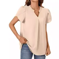 Women's Pullovers Three-Quarter Sleeve Blouses Casual Style Japanese And Korean Leisure Solid Color main image 2