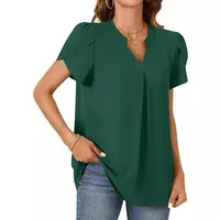Women's Pullovers Three-Quarter Sleeve Blouses Casual Style Japanese And Korean Leisure Solid Color main image 4