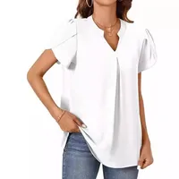 Women's Pullovers Three-Quarter Sleeve Blouses Casual Style Japanese And Korean Leisure Solid Color main image 3