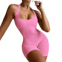 Women's Adults Sleeveless Bodysuits European And American Wind Streetwear Solid Color main image 4