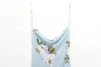 Women's Strap Dress Elegant Strap Sleeveless Leaf Flower Asymmetrical Dress Holiday Travel Beach main image 5