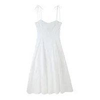 Women's Strap Dress Elegant Strap Sleeveless Solid Color Midi Dress Holiday Daily Selfie sku image 4
