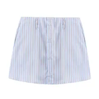 Casual Holiday Street Women's European And American Wind Streetwear Stripe Polyester Shorts Co-ord Set Shorts Sets main image 5
