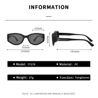 Casual Retro Streetwear Solid Color Pc Cat Eye Full Frame Glasses main image 2