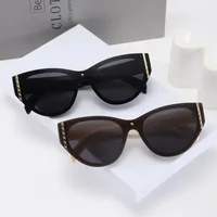 Streetwear Affordable Luxury Style Advanced Sense Solid Color Pc Cat Eye Full Frame Glasses main image 3