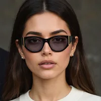 Streetwear Affordable Luxury Style Advanced Sense Solid Color Pc Cat Eye Full Frame Glasses main image 1