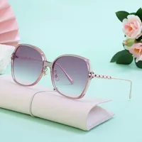 Vacation Simple Style Round Ac Gradient Tinted Lenses Special-Shaped Mirror Full Frame Glasses main image 2