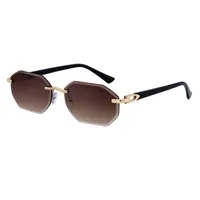 Streetwear Geometric Pc UV400 Protection Polygon Frameless Glasses sku image 3