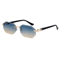 Streetwear Geometric Pc UV400 Protection Polygon Frameless Glasses sku image 4