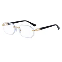 Streetwear Geometric Pc UV400 Protection Polygon Frameless Glasses sku image 5