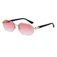 Streetwear Geometric Pc UV400 Protection Polygon Frameless Glasses sku image 6
