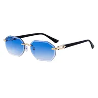 Streetwear Geometric Pc UV400 Protection Polygon Frameless Glasses sku image 7