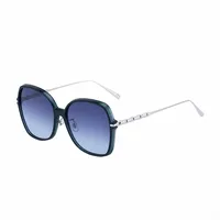 Vacation Simple Style Round Ac Gradient Tinted Lenses Special-Shaped Mirror Full Frame Glasses sku image 4
