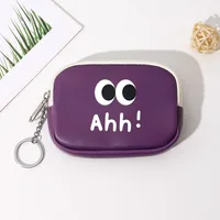 Unisex Vocabulary Words/Name Eye Pu Leather Zipper sku image 3