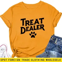 Women's T-shirt Pullovers Short Sleeve T-Shirts European And American Wind Temperament Commuter Letter main image 2