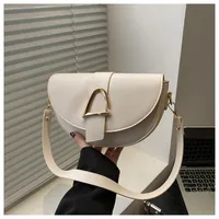 Women's Medium Pu Leather Solid Color Streetwear Sewing Thread Square Flip Cover Shoulder Bag sku image 2