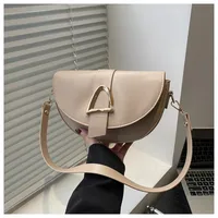 Women's Medium Pu Leather Solid Color Streetwear Sewing Thread Square Flip Cover Shoulder Bag sku image 5