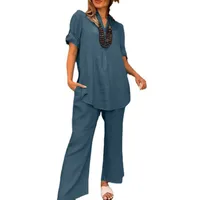 Casual Office Daily Women's Temperament Commuter Urban Style Solid Color Cotton Leisure Suit Shorts Sets main image 3