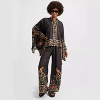 Holiday Daily Women's Elegant Printing Polyester Leisure Suit Pant Co-ord Set Shorts Sets main image 2