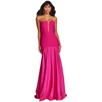 Women's Hip Skirt Temperament Commuter British Style Strapless Deep V Strap Sleeveless Solid Color Maxi Long Dress Banquet Travel Daily main image 2