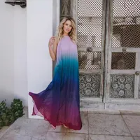 Women's Swing Dress Temperament Commuter British Style Neck Style Halter Neck Sleeveless Solid Color Maxi Long Dress Office Daily Date main image 2