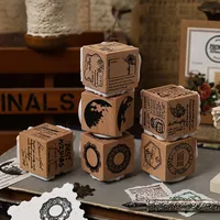 1 Piece Vocabulary Words/Name Plant School Graduation Wood Elegant Retro Seal Supplies main image 2