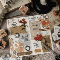 1 Piece Vocabulary Words/Name Plant School Graduation Wood Elegant Retro Seal Supplies main image 5