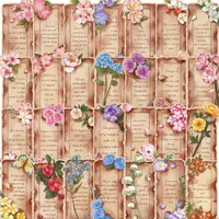1 Set Slogan Flower School Graduation Paper Retro Pastoral Bookmark main image 1