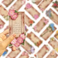 1 Set Slogan Flower School Graduation Paper Retro Pastoral Bookmark main image 5