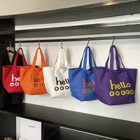 Women's Large Canvas Vocabulary Words/Name Preppy Style Streetwear Square Open Tote Bag main image 1