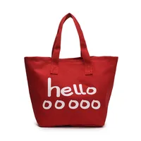 Women's Large Canvas Vocabulary Words/Name Preppy Style Streetwear Square Open Tote Bag main image 3