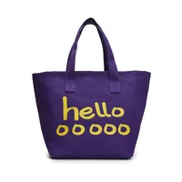 Women's Large Canvas Vocabulary Words/Name Preppy Style Streetwear Square Open Tote Bag sku image 2