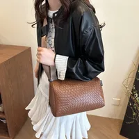 Women's Medium PU Solid Color Elegant Streetwear Square Zipper Pillow Shape Bag main image 1